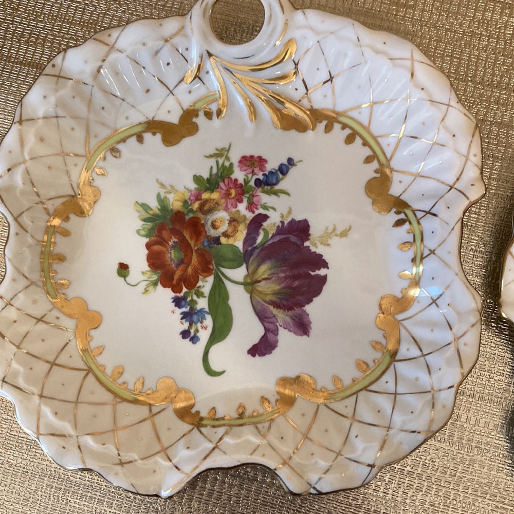 Vintage unique shape flower plates Heirloom by TOYO set of 2 - Picture 5 of 8